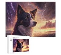 Puzzles for Adults 300 PCS Puzzles Thunderstorm Dog Portrait Jigsaws for Adults Family Games Difficult Hard Deal As Gifts for The Whole Family 300 PCS