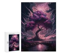 Puzzles for Adults 300 PCS Puzzles Thunderstorm with Lightning Strikes Puzzles for Adults Brain Teaser Game Perfect Decoration Deal As Gifts for The Whole Family 300 PCS