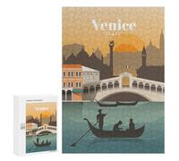 Puzzles for Adults 300 PCS Puzzles Travel to Venice Puzzles for Adults Toy Wall Decor Difficult Hard Help The Brain Exercise 300 PCS