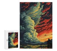 Puzzles for Adults 300 PCS Puzzles Volcanic Eruption Landscape Puzzles for Adults Brain Teaser Game Perfect Decoration Deal As Gifts for The Whole Family 300 PCS