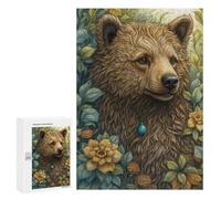 Puzzles for Adults 300 PCS Puzzles Whimsical Brown Bear Jigsaws for Adults Family Games Difficult Hard Deal As Gifts for The Whole Family 300 PCS