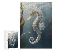 Puzzles for Adults 300 PCS Puzzles White Seahorse Underwater Jigsaws for Adults Family Games Difficult Hard Deal As Gifts for The Whole Family 300 PCS