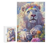 Puzzles for Adults 300 PCS Rainbow Lion Fantasy Artwork Puzzles for Teenagers Staycation Kill Time Help The Brain Exercise Unique Birthday And Xmas Gifts 300 PCS