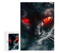Puzzles for Adults 300 PCS Red Eyed Feline Jigsaw for Adults Relaxing Games Analysis And Logic Unique Birthday And Xmas Gifts 300 PCS