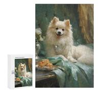 Puzzles for Adults 300 PCS Regal Pomeranian Portrait Puzzles for Adults Family Games Stress Reliever Unique Birthday And Xmas Gifts 300 PCS