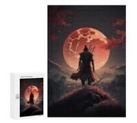 Puzzles for Adults 300 PCS Samurai Moonlit Journey Jigsaw Puzzles for Teenagerss Stress Reliever Educational Challenge Christmas Birthday Gifts 300 PCS
