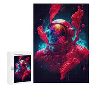 Puzzles for Adults 300 PCS Space Astronaut with Abstract Artwork Puzzles for Adults Hands-on Game But Fun And Humorous Christmas Birthday Gifts 300 PCS