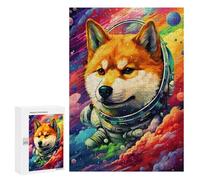 Puzzles for Adults 300 PCS Space Dog Astronaut Art-24 Puzzle For Teenagers Improve Memory Challenging To Complete Challenging Family Fun Game 300 PCS
