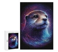 Puzzles for Adults 300 PCS Space Otter Portrait -1 Jigsaw for Teenagerss Pattern Assembly Parent-child Interaction Beautiful Design Game 300 PCS