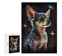 Puzzles for Adults 300 PCS Space Pup Cosmic Canine Art Print Jigsaw Puzzles for Teenagerss Stress Reliever Educational Challenge Christmas Birthday Gifts 300 PCS