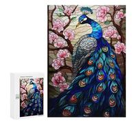 Puzzles for Adults 300 PCS Stained Glass Peacock Artwork-5 Jigsaw Puzzles for Adults But Fun And Humorous for Birthday, Chrismas Christmas Birthday Gifts 300 PCS