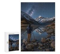 Puzzles for Adults 300 PCS Starry Night Mountain Reflections Puzzles for Teenagers Staycation Kill Time Help The Brain Exercise Unique Birthday And Xmas Gifts 300 PCS