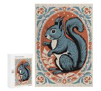Puzzles for Adults 300 PCS Stylized Squirrel Portrait Jigsaw Puzzles for Teenagerss Stress Reliever Educational Challenge Christmas Birthday Gifts 300 PCS