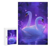 Puzzles for Adults 300 PCS Swans in Love Jigsaw for Adults Relaxing Games Analysis And Logic Unique Birthday And Xmas Gifts 300 PCS