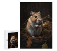Puzzles for Adults 300 PCS Sweet Hamster Puzzles for Adults Hands-on Game But Fun And Humorous Christmas Birthday Gifts 300 PCS