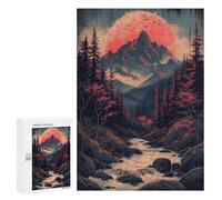 Puzzles for Adults 300 PCS Vintage Landscape Asian Jigsaw for Adults Relaxing Games Analysis And Logic Unique Birthday And Xmas Gifts 300 PCS