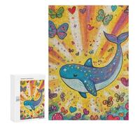 Puzzles for Adults 300 PCS Whale And Butterfly Fantasy-1 Jigsaws for Adults Puzzle Difficult Challenge Help The Brain Exercise Unique Challenge Game 300 PCS
