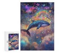 Puzzles for Adults 300 PCS Whale Dreams in Rainbow Sky Puzzles for Teenagers Staycation Kill Time Help The Brain Exercise Unique Birthday And Xmas Gifts 300 PCS