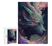 Puzzles for Adults 300 PCS Whimsical Wolf Portrait Puzzles for Adults Hands-on Game But Fun And Humorous Christmas Birthday Gifts 300 PCS