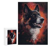 Puzzles for Adults 300 PCS Wild Canine Portrait Jigsaws for Adults Puzzle Difficult Challenge Help The Brain Exercise Unique Challenge Game 300 PCS