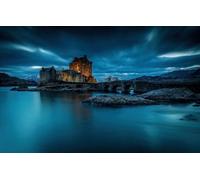Puzzles for Adults 300 Pieces Wooden Puzzles Jigsaw Puzzle Hands on Game Family Decoration, The Fjord, Eilean Donan Castle, Landscapes, 38x26CM