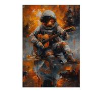 Puzzles for Adults 38x26cm/1000pcs Astronaut Playing Guitar Puzzle for Adults Brain Teaser Game Improve Memory Fun at Home Activities, 38x26cm/1000pcs