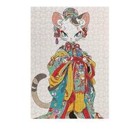 Puzzles for Adults 38x26cm/1000pcs Cat Geisha Puzzle for Adults Brain Teaser Game Improve Memory Fun at Home Activities, 38x26cm/1000pcs