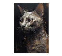 Puzzles for Adults 38x26cm/1000pcs Devon Rex Cat Treasured Jigsaws for Adults Anti-Stress Toys Enhance Memory Fun at Home Activities, 38x26cm/1000pcs