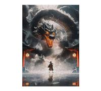 Puzzles for Adults 38x26cm/1000pcs Dragon's Breath Encounter Adult Jigsaw Puzzle Hands-on Game Precision Cutting Challenging Game Gifts 38x26cm/1000pcs