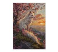 Puzzles for Adults 38x26cm/1000pcs Fox Blossom Tree Art Teenagers Puzzles Toy Wall Decor Staycation Kill Time Christmas Birthday Gifts 38x26cm/1000pcs