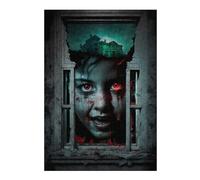 Puzzles for Adults 38x26cm/1000pcs Haunting Horror Poster Puzzles for Adults Brain Teaser Game Perfect Decoration Unique Birthday And Xmas Gifts 38x26cm/1000pcs