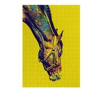 Puzzles for Adults 38x26cm/1000pcs Horse Pop Art Eating Grass Puzzle for Adults Brain Teaser Game Improve Memory Fun at Home Activities, 38x26cm/1000pcs