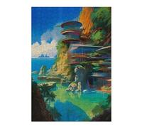 Puzzles for Adults 38x26cm/1000pcs Island Cliffside Retreat Adult Jigsaw Puzzle Hands-on Game Precision Cutting Challenging Game Gifts 38x26cm/1000pcs
