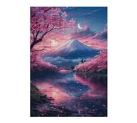 Puzzles for Adults 38x26cm/1000pcs Japan Sakura in Mount Fuji Puzzle for Adults Brain Teaser Game Improve Memory Fun at Home Activities, 38x26cm/1000pcs