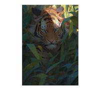 Puzzles for Adults 38x26cm/1000pcs Jungle Tiger Portrait -2 Puzzles for Adults Brain Teaser Game Perfect Decoration Unique Birthday And Xmas Gifts 38x26cm/1000pcs