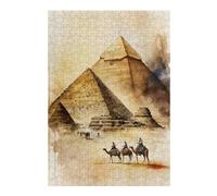 Puzzles for Adults 38x26cm/1000pcs Majestic Giza Pyramids Puzzle for Adults Brain Teaser Game Improve Memory Fun at Home Activities, 38x26cm/1000pcs