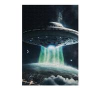 Puzzles for Adults 38x26cm/1000pcs Paint UFO Ship Puzzle for Adults Brain Teaser Game Improve Memory Fun at Home Activities, 38x26cm/1000pcs