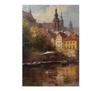 Puzzles for Adults 38x26cm/1000pcs Prague Czech Republic Art Jigsaws for Adults Brain Teaser Game Difficult Hard Challenging Game Gifts 38x26cm/1000pcs