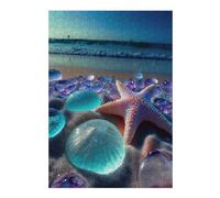 Puzzles for Adults 38x26cm/1000pcs Puzzles Beach Starfish with Shells Jigsaw for Adults Relaxing Games But Fun And Humorous Deal As Gifts for The Whole Family 38x26cm/1000pcs