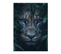 Puzzles for Adults 38x26cm/1000pcs Puzzles Blue-Eyed Tiger in Shadows Jigsaw for Adults Relaxing Games But Fun And Humorous Deal As Gifts for The Whole Family 38x26cm/1000pcs