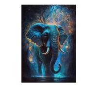 Puzzles for Adults 38x26cm/1000pcs Puzzles Enchanted Elephant in Mystic Forest Adult Puzzles Brain Teaser Game Birthday Present Unique Birthday And Gifts 38x26cm/1000pcs