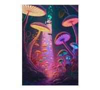 Puzzles for Adults 38x26cm/1000pcs Puzzles Glowing Forest Mushrooms-4 Jigsaw for Adults Relaxing Games But Fun And Humorous Deal As Gifts for The Whole Family 38x26cm/1000pcs