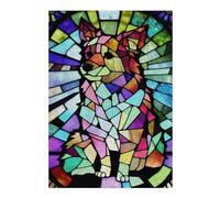 Puzzles for Adults 38x26cm/1000pcs Puzzles Stained Glass Lion Artwork Adult Puzzles Brain Teaser Game Birthday Present Unique Birthday And Gifts 38x26cm/1000pcs