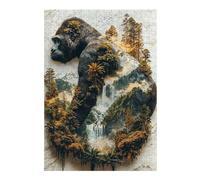 Puzzles for Adults 38x26cm/1000pcs Puzzles The Gorillas Verdant Reign Jigsaw for Adults Relaxing Games Presents for Women Stress Reduction Gifts 38x26cm/1000pcs