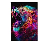 Puzzles for Adults 38x26cm/1000pcs Rainbow Roaring Lion Adult Jigsaw Puzzle Hands-on Game Precision Cutting Challenging Game Gifts 38x26cm/1000pcs