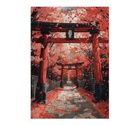 Puzzles for Adults 38x26cm/1000pcs Torii Under Cherry Blossom Puzzle for Adults Brain Teaser Game Improve Memory Fun at Home Activities, 38x26cm/1000pcs