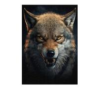 Puzzles for Adults 38x26cm/1000pcs Wolf Generative AI Jigsaws for Adults Brain Teaser Game Difficult Hard Challenging Game Gifts 38x26cm/1000pcs