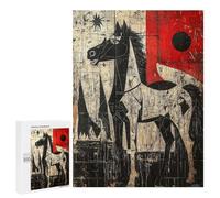 Puzzles for Adults 500 PCS Abstract Horse Contemporary Expressionist Reimagining Jigsaws for Adults Relaxing Games Enhance Memory Unique Birthday And Xmas Gifts 500 PCS