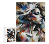 Puzzles for Adults 500 PCS Abstract Woman Portrait Jigsaw for Teenagerss Pattern Assembly Parent-child Interaction Beautiful Design Game 500 PCS