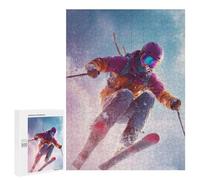 Puzzles for Adults 500 PCS Action-Packed Ski Adventure Puzzle For Teenagers Improve Memory Challenging To Complete Challenging Family Fun Game 500 PCS